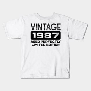 Birthday Gift Vintage 1987 Aged Perfectly Kids T-Shirt